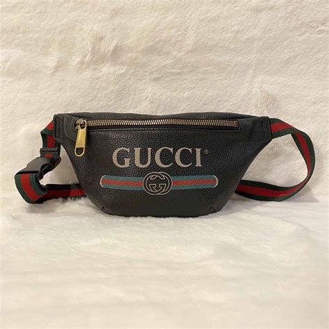 gucci logo small leather belt bag|Gucci signature belt bag.